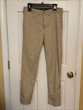 Express Slim Fit Khaki Chinos - Light Tan 30 x 32